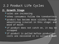 Ppt Product Life Cycles Product Life Cycles Describe Changes In
