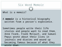 how to write a biography in third person example