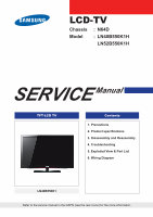 PDF) 9619 Samsung LN40B550K1H LN52B550K1H Chassis N64D Manual de Servicio  Sin Diagrama 
