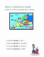Page 1: Helen is travelling in europe